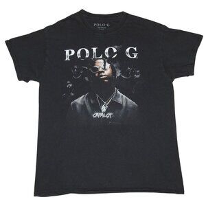 Polo G The GOAT Capalot Hip Hop Rap Style Graphic T-Shirt Unisex Medium Black